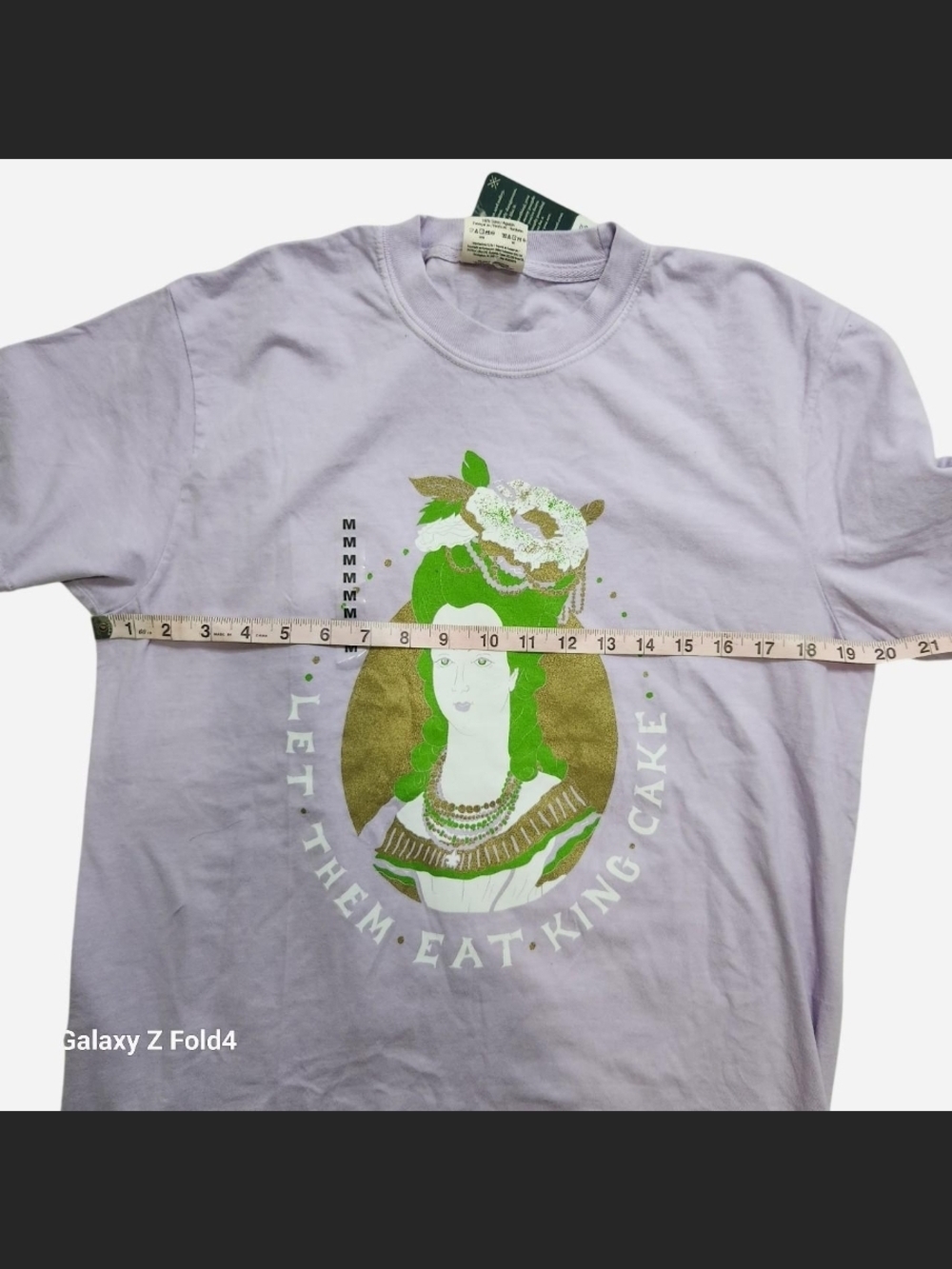 Dirty Coast Let Them Eat King Cake NOLA T-Shirt Comfort Colors Medium NWT - Picture 5 of 6
